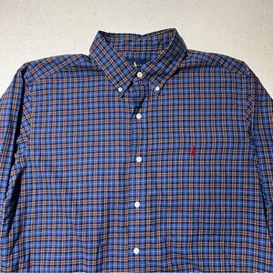 Polo Ralph Lauren Classic Fit Blue Plaid Button Down Shirt Men’s Large